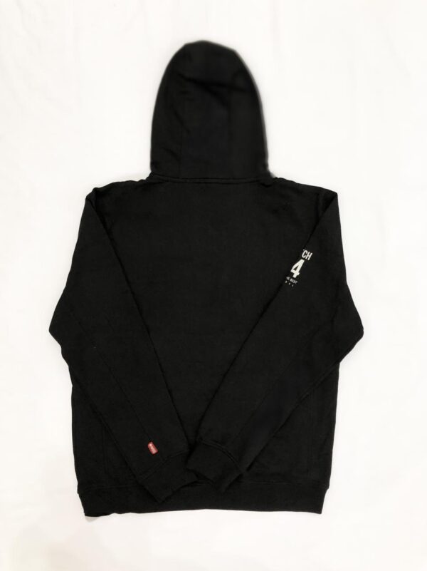 Men's Black Fleece Printed Hoodie - Bold & Cozy