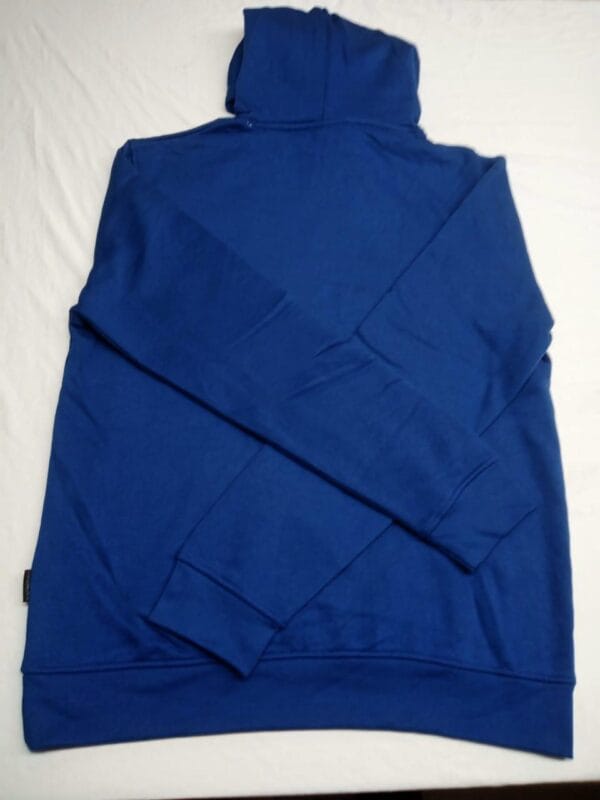 Men's Blue Fleece Printed Hoodie